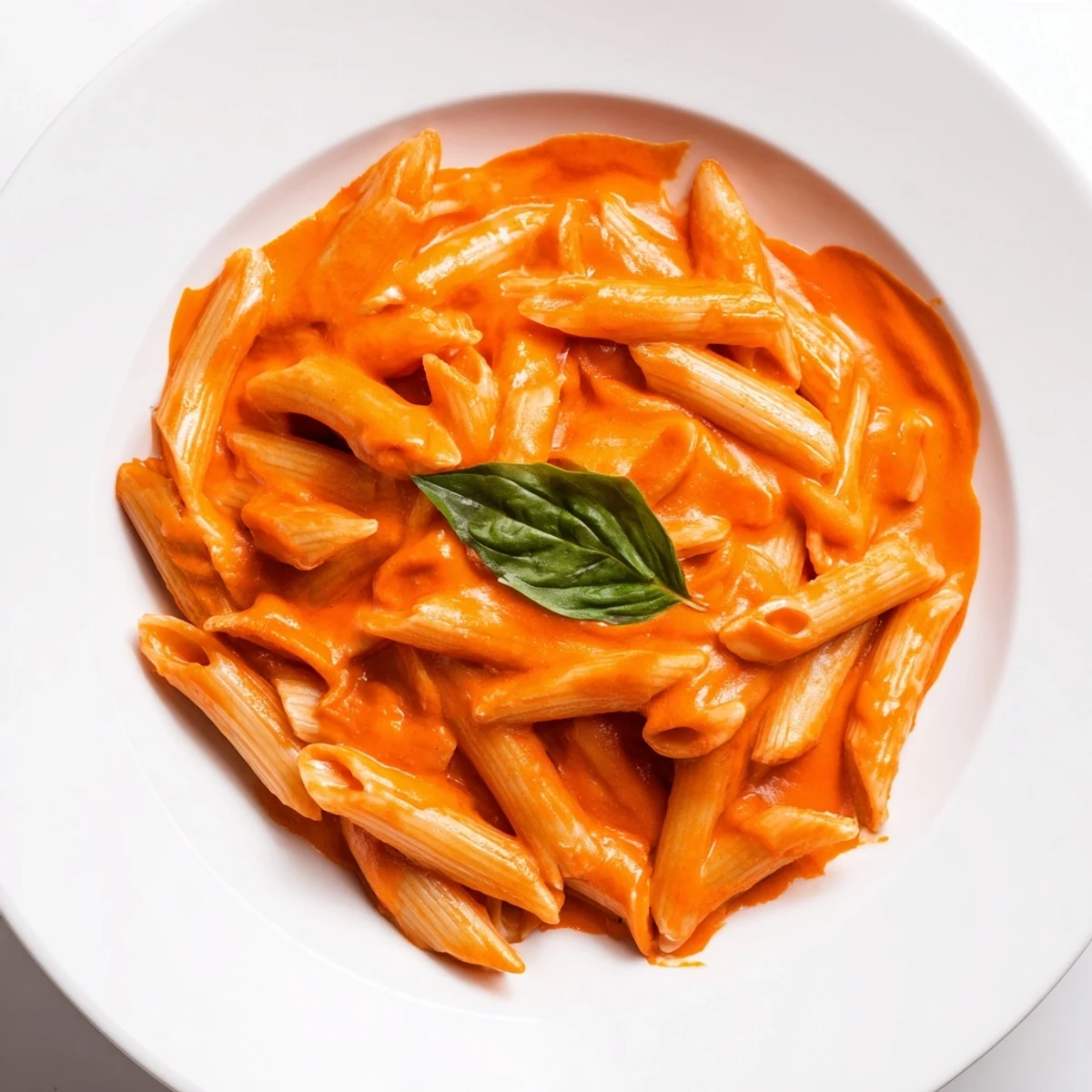 A bowl of roasted red pepper pasta garnished with Parmesan, served with a glass of crisp white wine.  
