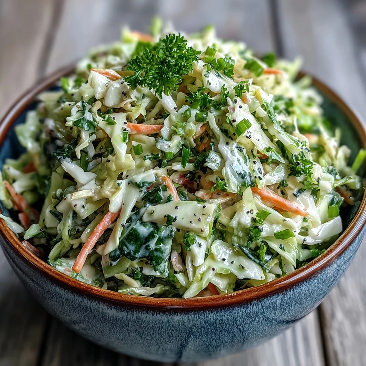 Crisp green cabbage and apple slaw, a refreshing side, ready for summer picnics.