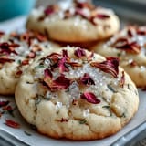 Floral shortbread cookies with edible flowers arranged in a decorative box, perfect for Mother's Day gifting and tea parties.