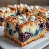 White Chocolate Lemon Blueberry Blondies