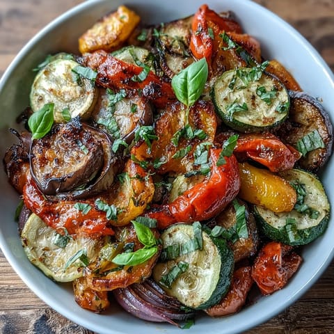 Delicious Easy Oven Ratatouille, a colorful French vegetable medley perfect as a healthy side.