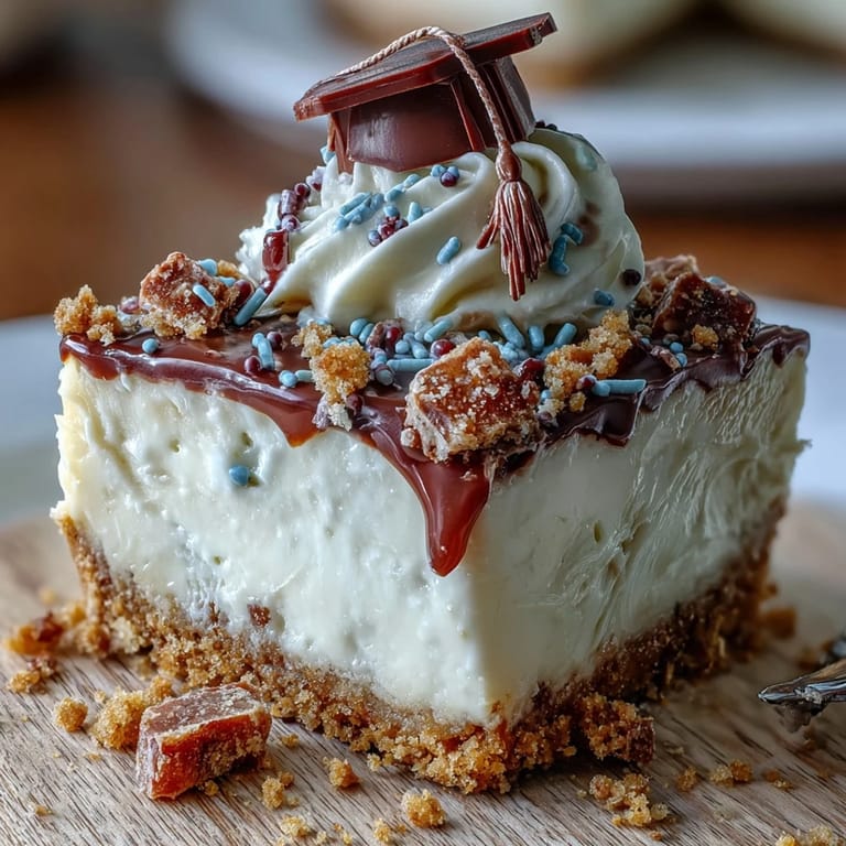 Creamy mini cheesecakes with graham cracker crusts, perfect for a graduation party dessert table.