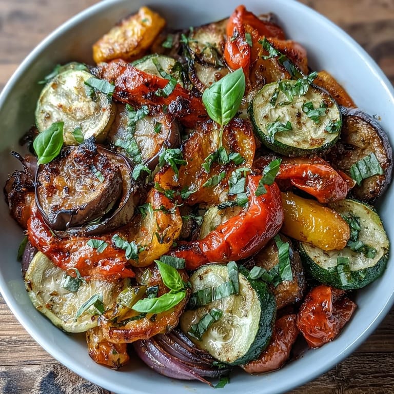 Delicious Easy Oven Ratatouille, a colorful French vegetable medley perfect as a healthy side.