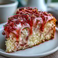 A glazed Heavenly Blood Orange Yogurt Cake sliced on a wooden board, showcasing moist crumb and fresh citrus zest.