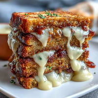 Golden-brown Budget-Friendly Croque Monsieur, oozing with melted cheese and ham.